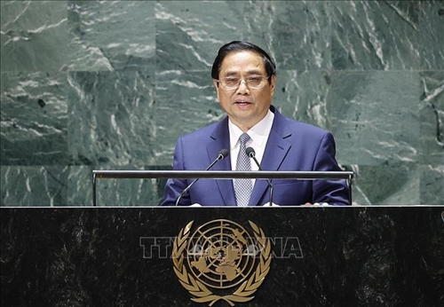 Thủ tướng Chính phủ Phạm Minh Chính phát biểu tại Phiên thảo luận chung cấp cao Đại hội đồng Liên hợp quốc