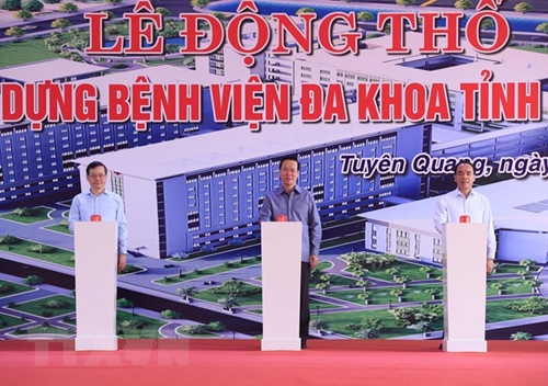 Chủ tịch nước Võ Văn Thưởng dự Lễ động thổ bệnh viện lớn nhất tỉnh Tuyên Quang