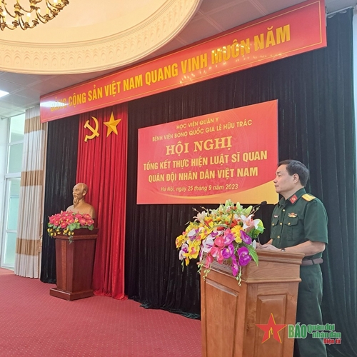 Bệnh viện Bỏng Quốc gia Lê Hữu Trác tổng kết thực hiện Luật Sĩ quan Quân đội nhân dân Việt Nam