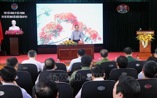 Phó thủ tướng Trần Lưu Quang làm việc tại Hải Phòng về phòng chống buôn lậu, gian lận thương mại