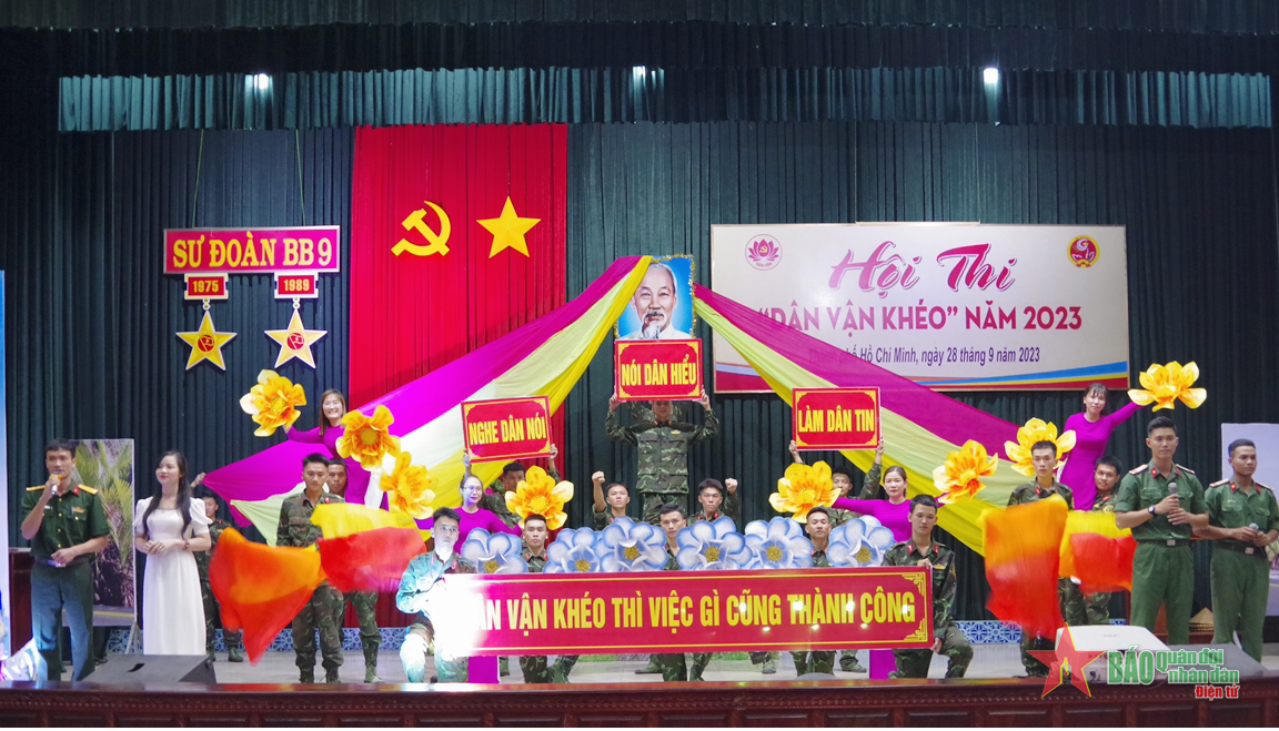 Sôi nổi Hội thi “Dân vận khéo” ở Sư đoàn 9, Quân đoàn 4