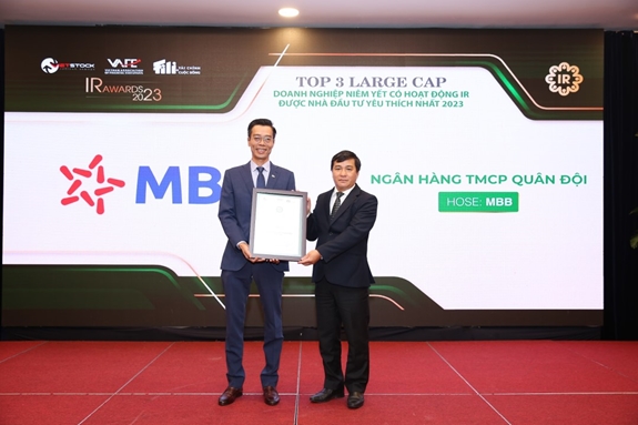 MB tiếp tục vào Top 3 doanh nghiệp được nhà đầu tư yêu thích nhất