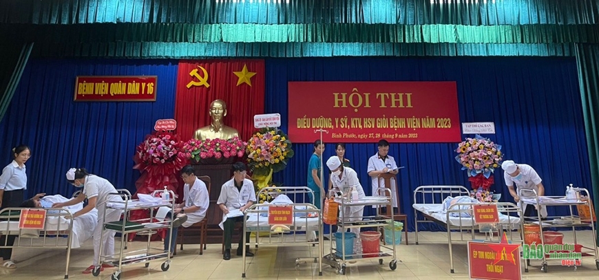 Bệnh viện Quân dân y Binh đoàn 16: Bế mạc Hội thi Điều dưỡng, Y sĩ, Kỹ thuật viên, Hộ sinh viên giỏi năm 2023