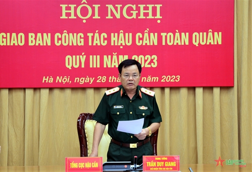 Trung tướng Trần Duy Giang: Tập trung thực hiện thắng lợi nhiệm vụ công tác hậu cần quý IV năm 2023