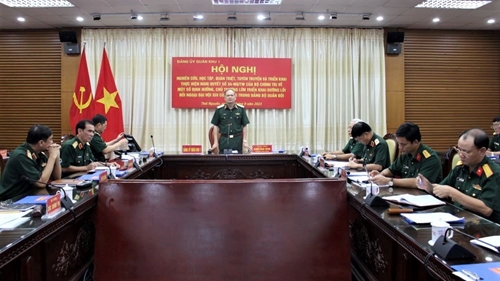 Quân khu 1: Trung tướng Dương Đình Thông chủ trì Hội nghị quán triệt Nghị quyết số 34 của Bộ Chính trị