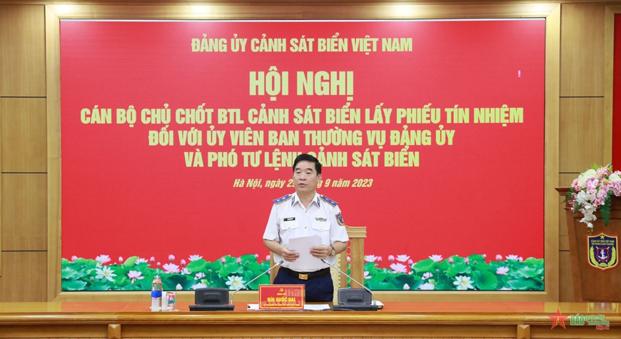 Đảng ủy Cảnh sát biển Việt Nam lấy phiếu tín nhiệm giữa kỳ