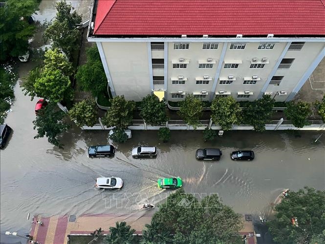 Mưa lớn kết hợp triều cường, Thành phố Hồ Chí Minh nhiều nơi chìm trong biển nước