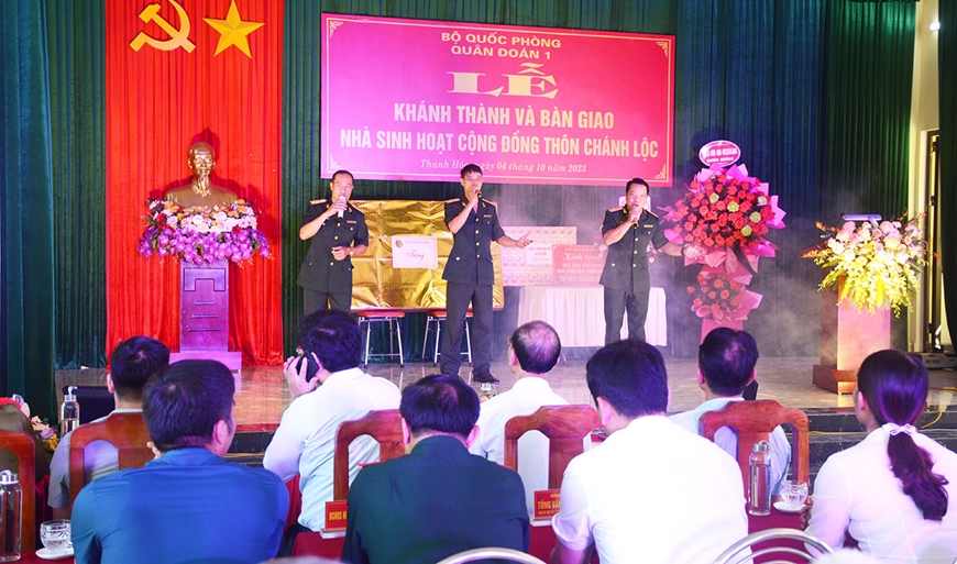 Sư đoàn 390, Quân đoàn 1 bàn giao Nhà sinh hoạt cộng đồng