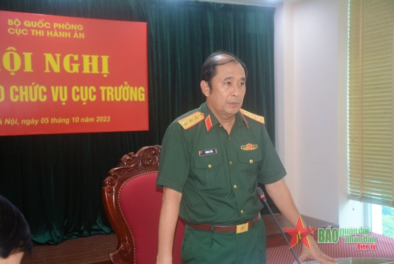 Thượng tướng Phùng Sĩ Tấn chủ trì hội nghị Bàn giao chức vụ Cục trưởng Cục Thi hành án