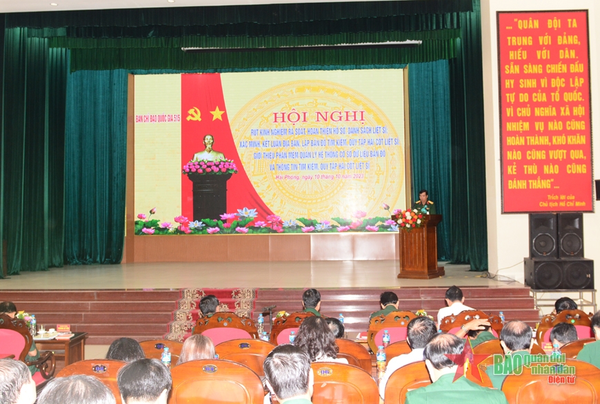 Thượng tướng Võ Minh Lương chủ trì hội nghị về công tác hoàn thiện hồ sơ, lập bản đồ về tìm kiếm, quy tập hài cốt liệt sĩ