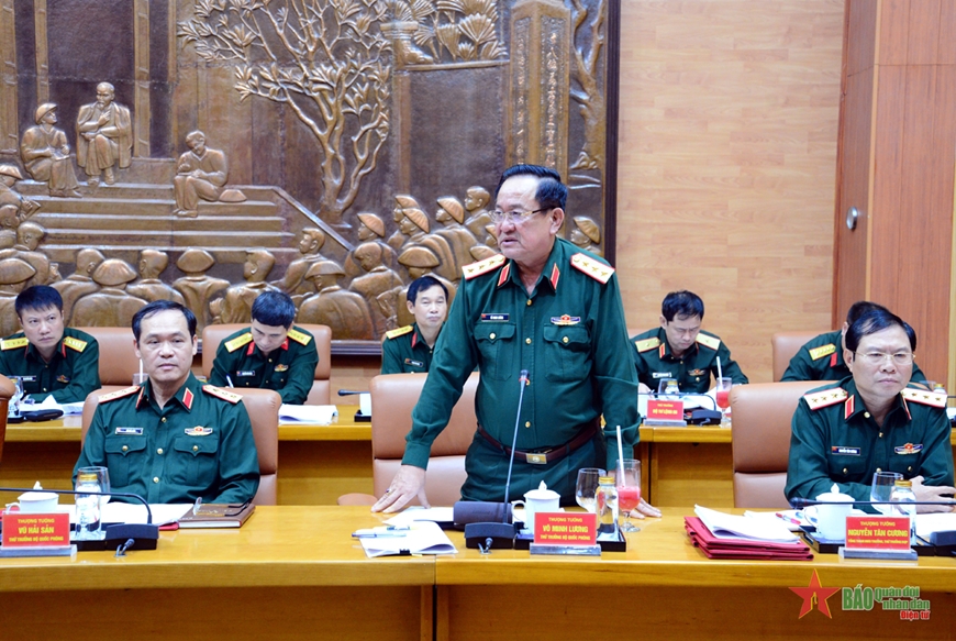 Đại tướng Phan Văn Giang chủ trì làm việc với các cơ quan, ngành nghiệp vụ về phương án phân bổ số kiểm tra ngân sách năm 2024