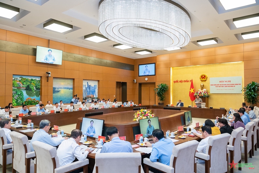 Đảng đoàn Quốc hội và Ban cán sự Đảng Chính phủ họp về Kỳ họp thứ sáu, Quốc hội khóa XV