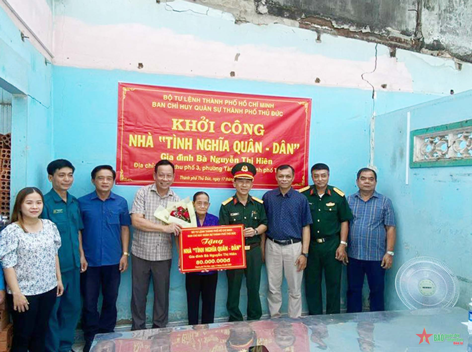 Khởi công xây dựng “Nhà tình nghĩa quân - dân” tặng giáo dân nghèo