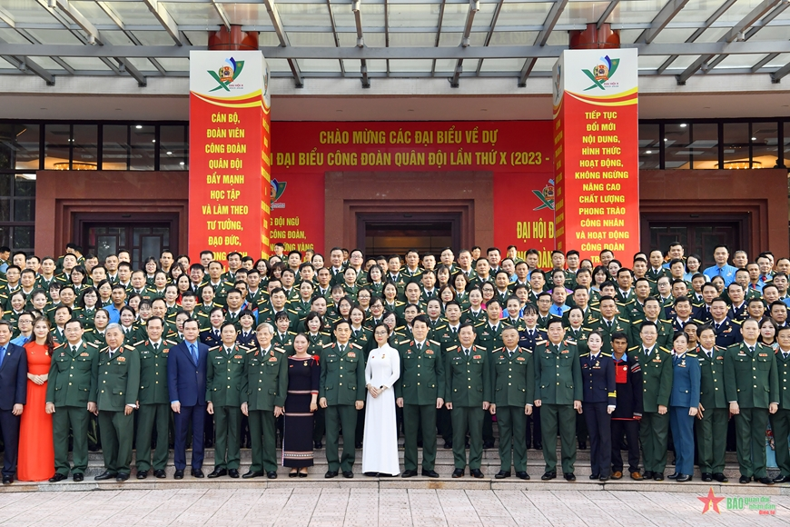 Khai mạc trọng thể Đại hội đại biểu Công đoàn Quân đội lần thứ X (2023-2028)