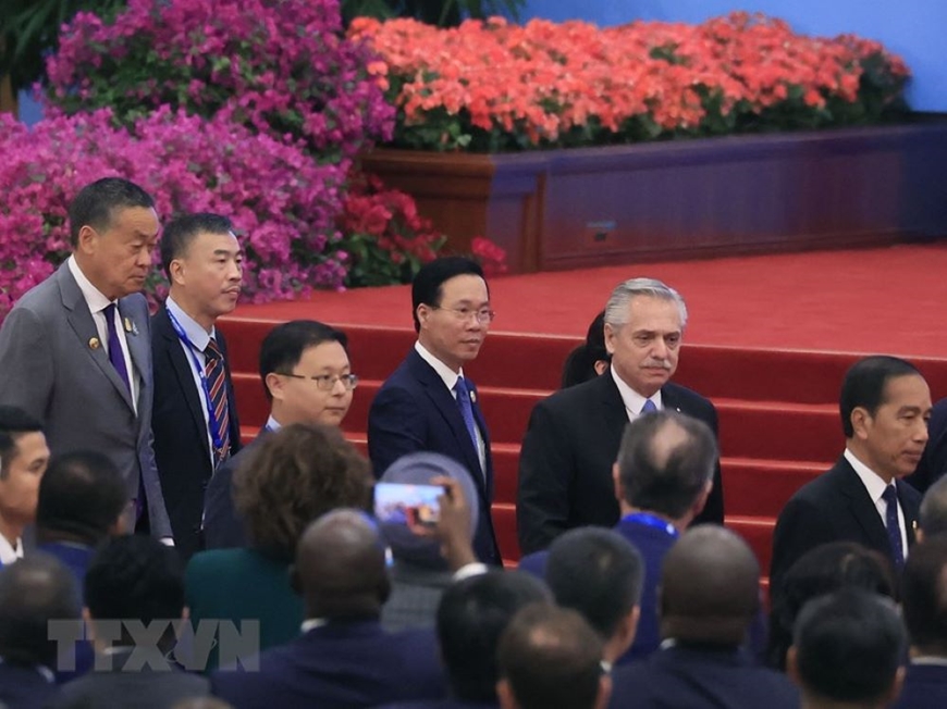 Chủ tịch nước Võ Văn Thưởng dự Lễ khai mạc Diễn đàn cấp cao Vành đai và Con đường lần thứ ba