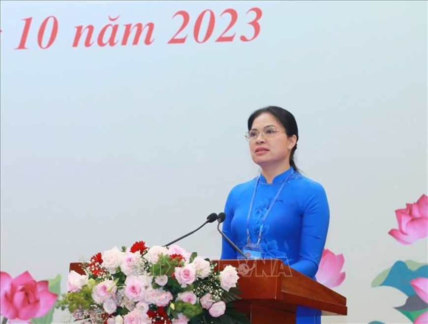 Thường trực Ban Bí thư Trương Thị Mai gặp mặt các Chủ tịch Hội Phụ nữ cơ sở tiêu biểu toàn quốc