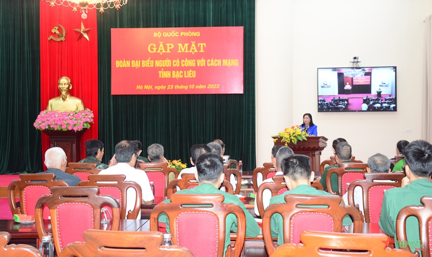 Bộ Quốc phòng gặp mặt đại biểu người có công tỉnh Bạc Liêu Bộ Quốc phòng gặp mặt đại biểu người có công tỉnh Bạc Liêu