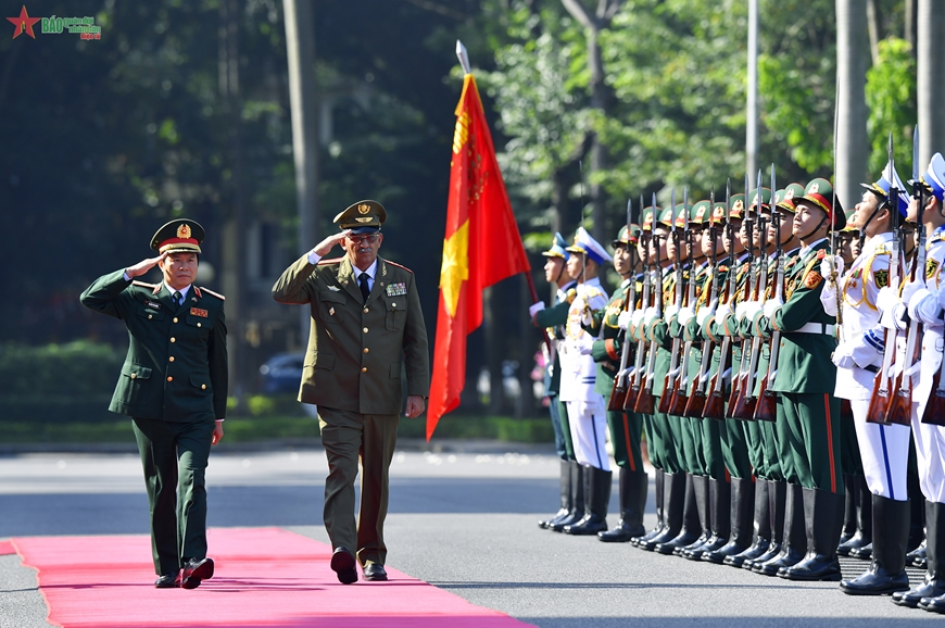 Thượng tướng Nguyễn Tân Cương chủ trì lễ đón Tổng Tham mưu trưởng các Lực lượng vũ trang cách mạng Cuba