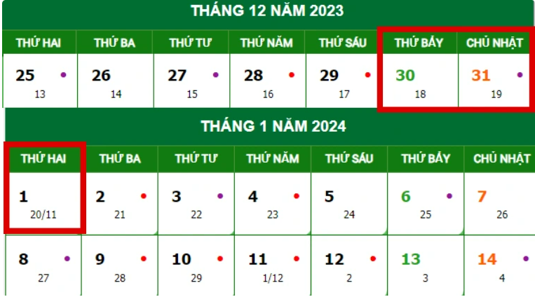 Học sinh, sinh viên được nghỉ Tết Dương lịch 2024 mấy ngày?