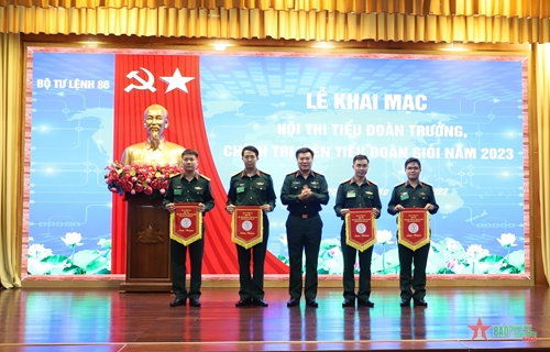 Bộ tư lệnh 86 tổ chức Hội thi Tiểu đoàn trưởng, Chính trị viên tiểu đoàn giỏi năm 2023
