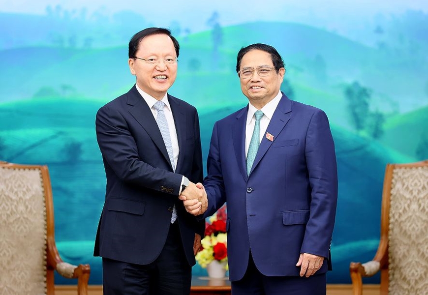 Thủ tướng Phạm Minh Chính tiếp Tổng giám đốc tài chính Tập đoàn Samsung