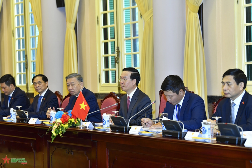 Chủ tịch nước Võ Văn Thưởng chủ trì lễ đón và hội đàm với Tổng thống Mông Cổ