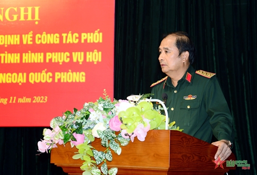Thượng tướng Phùng Sĩ Tấn chủ trì hội nghị xây dựng văn bản quy định về công tác phối hợp liên quan đến đối ngoại quốc phòng