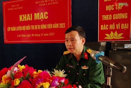 Bộ CHQS tỉnh Lai Châu khai mạc huấn luyện Đội điều trị dự bị động viên năm 2023
