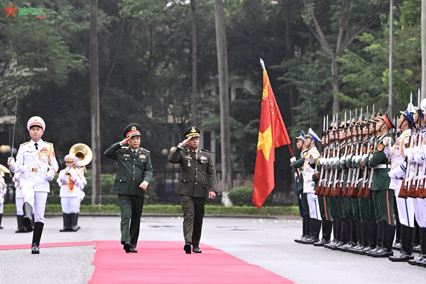 Đại tướng Phan Văn Giang chủ trì lễ đón Phó thủ tướng, Bộ trưởng Bộ Quốc phòng Campuchia