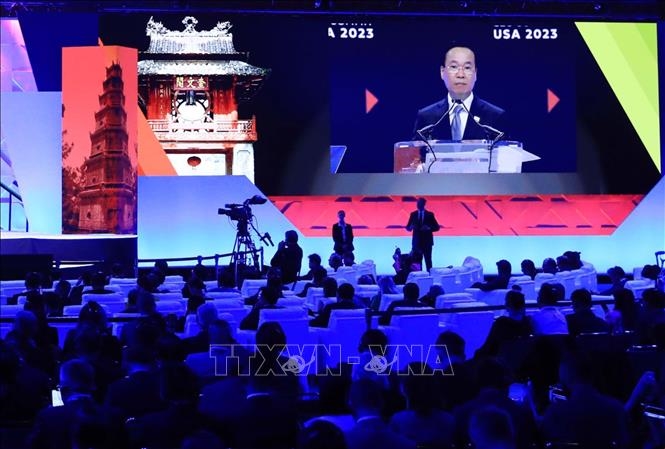 Chủ tịch nước Võ Văn Thưởng phát biểu tại Hội nghị Thượng đỉnh Doanh nghiệp APEC