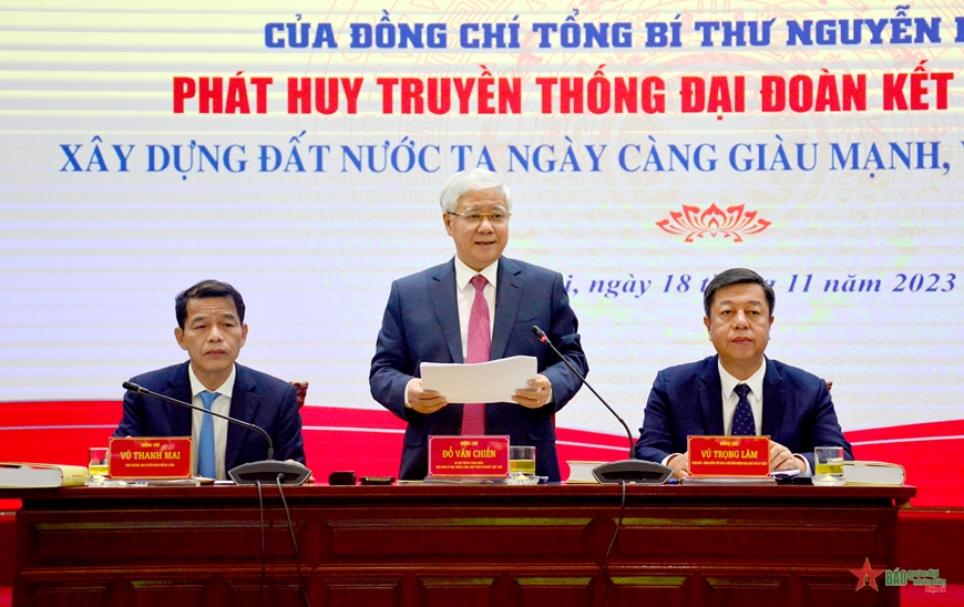 Ra mắt cuốn sách của đồng chí Tổng Bí thư Nguyễn Phú Trọng về phát huy truyền thống đại đoàn kết toàn dân tộc​