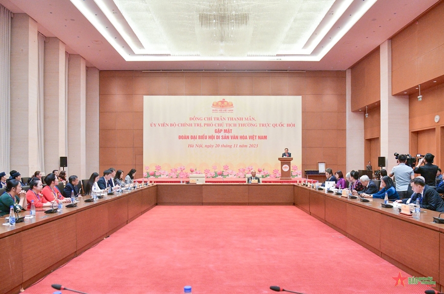 Phó chủ tịch Thường trực Quốc hội Trần Thanh Mẫn gặp mặt Hội Di sản văn hóa Việt Nam