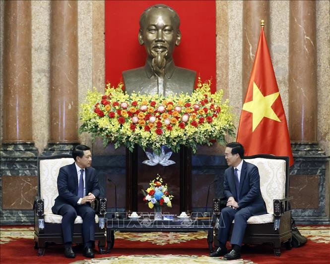 Chủ tịch nước Võ Văn Thưởng tiếp Phó thủ tướng, Bộ trưởng Ngoại giao Lào