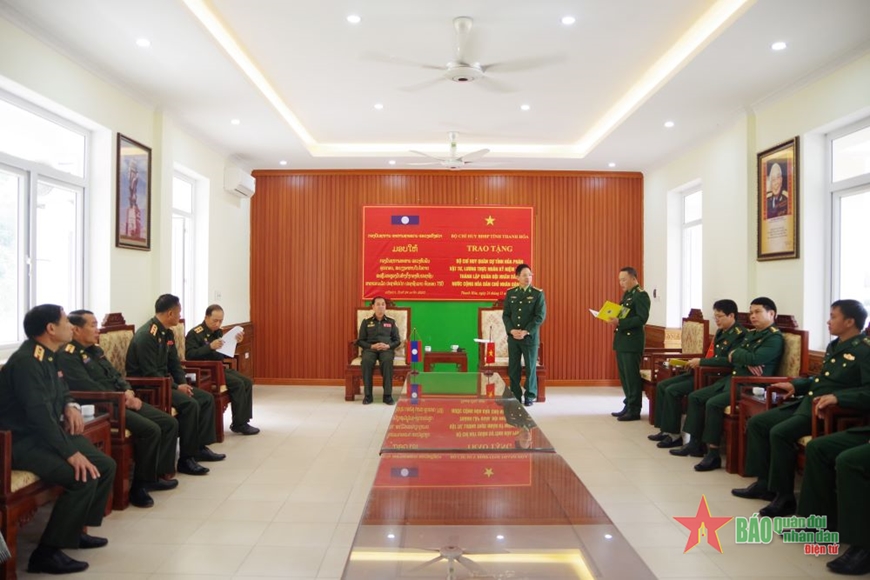 Bộ đội Biên phòng tỉnh Thanh Hóa: Hỗ trợ vật chất cho Bộ Chỉ huy quân sự tỉnh Hủa Phăn (Lào)
