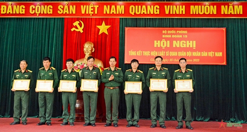 Binh đoàn 15: Đề xuất nhiều nội dung để thực hiện tốt hơn Luật Sĩ quan Quân đội nhân dân Việt Nam
