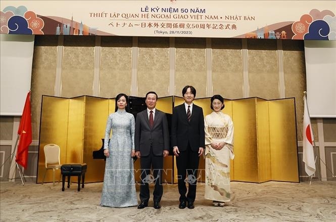 Chủ tịch nước Võ Văn Thưởng dự lễ kỷ niệm 50 năm thiết lập quan hệ ngoại giao Việt Nam-Nhật Bản