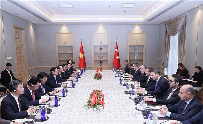 Thủ tướng Chính phủ Phạm Minh Chính hội đàm với Phó tổng thống Thổ Nhĩ Kỳ Cevdet Yilmaz