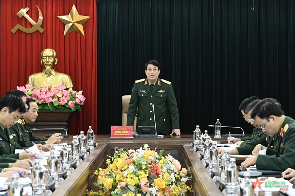 Đại tướng Lương Cường chủ trì Hội nghị giao ban Tổng cục Chính trị tháng 11-2023