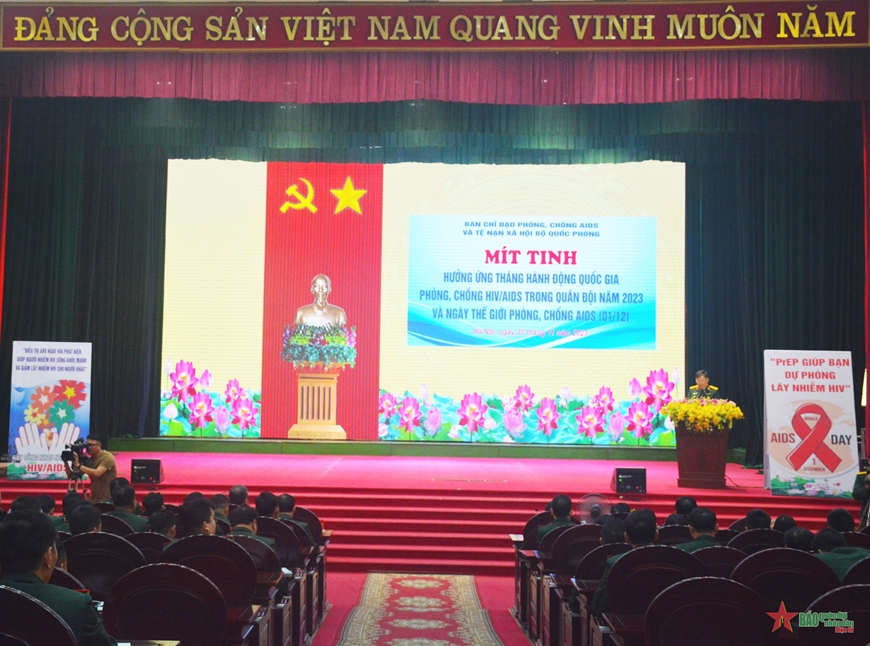 Cục Quân y mít tinh hưởng ứng Tháng hành động quốc gia phòng, chống HIV/AIDS trong Quân đội
