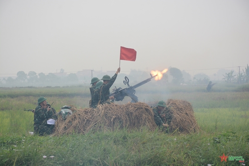 Bộ CHQS tỉnh Nam Định hoàn thành diễn tập chỉ huy - cơ quan 1 bên, 2 cấp có 1 phần thực binh