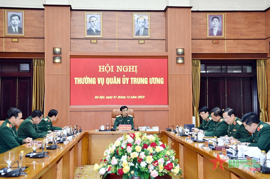 Đại tướng Phan Văn Giang chủ trì Hội nghị Thường vụ Quân ủy Trung ương