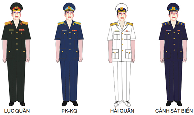 Quân phục Sĩ quan, Quân nhân chuyên nghiệp được sử dụng như thế nào?