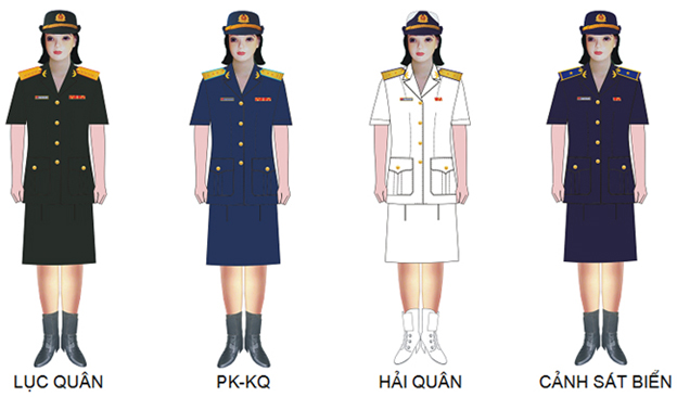 Quân phục Sĩ quan, Quân nhân chuyên nghiệp được sử dụng như thế nào?