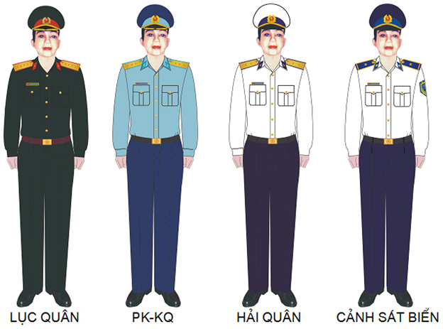 Quân phục Sĩ quan, Quân nhân chuyên nghiệp được sử dụng như thế nào?