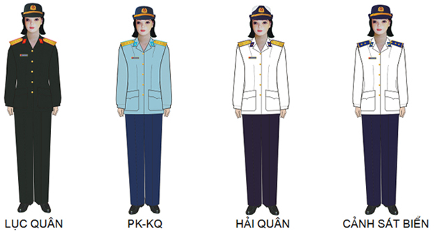 Quân phục Sĩ quan, Quân nhân chuyên nghiệp được sử dụng như thế nào?