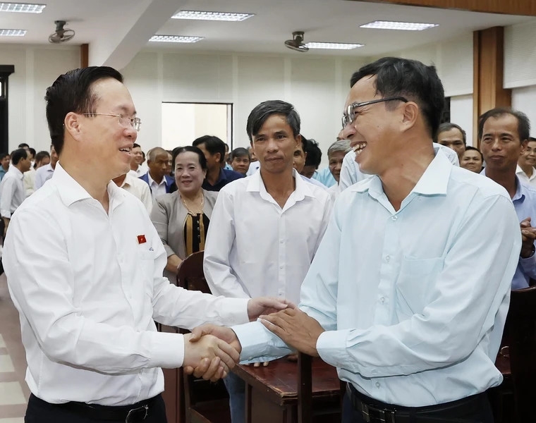 Chủ tịch nước Võ Văn Thưởng tiếp xúc cử tri, báo cáo kết quả Kỳ họp thứ sáu, Quốc hội khóa XV