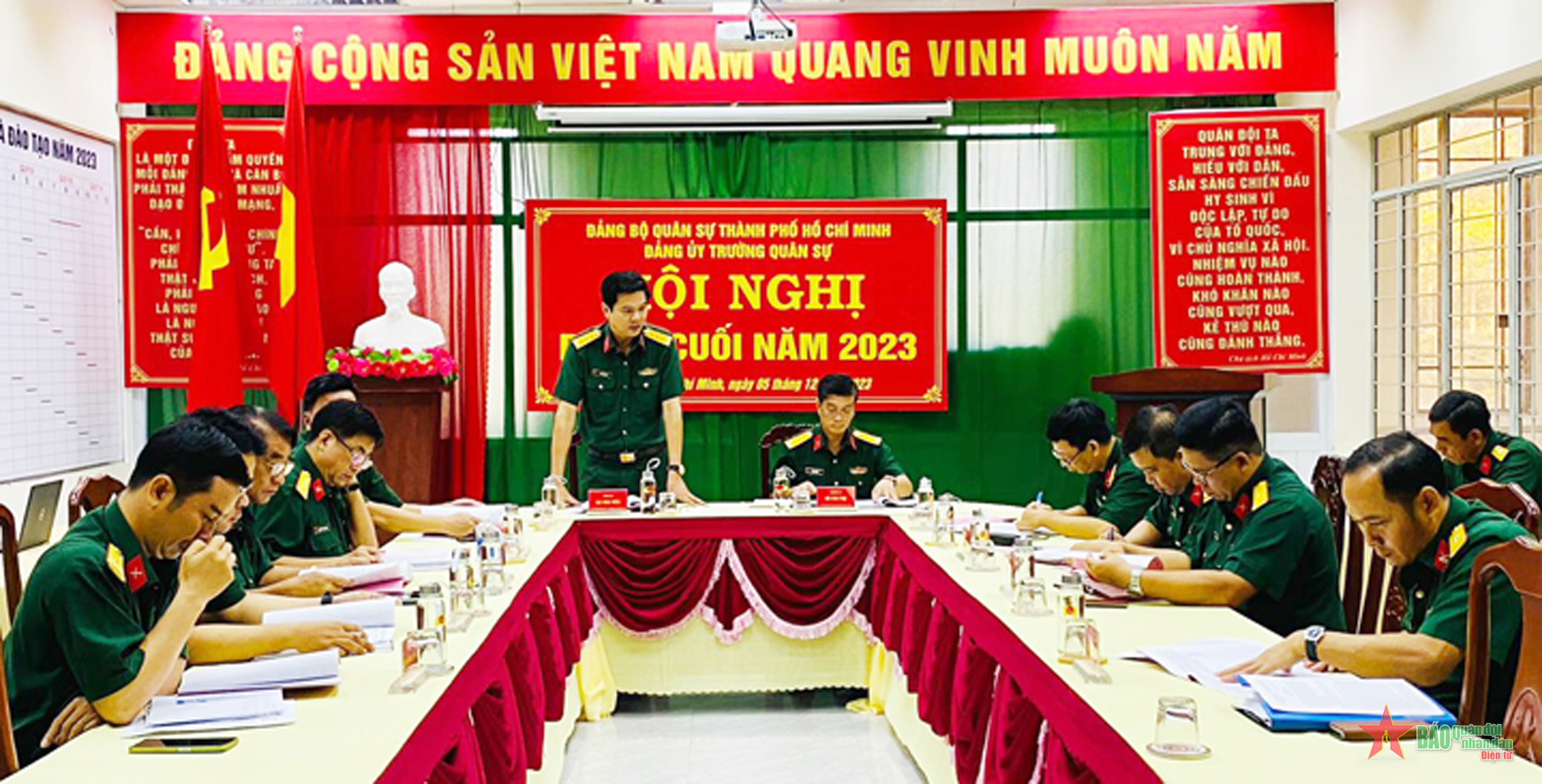 Đảng ủy Trường Quân sự TP Hồ Chí Minh Hội nghị Đảng ủy phiên cuối năm 2023
