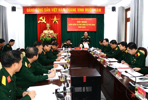 Ban Thường vụ Đảng ủy Quân khu 5 kiểm điểm tự phê bình và phê bình năm 2023 