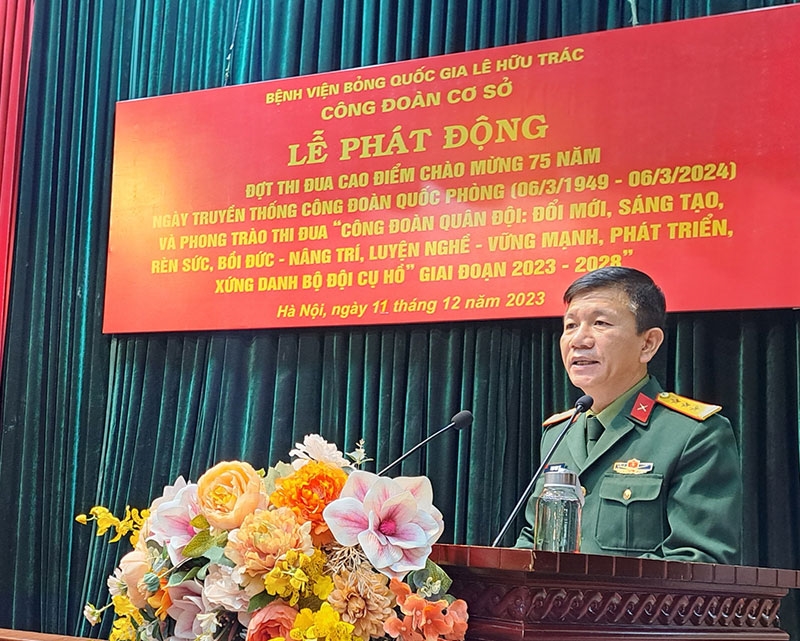 Bệnh viện Bỏng Quốc gia Lê Hữu Trác (Học viện Quân y) phát động thi đua chủ đề “75 ngày hành động kiểu mẫu”