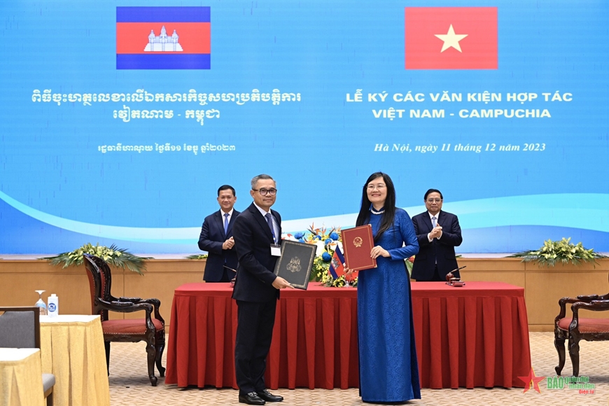 Thủ tướng Phạm Minh Chính hội đàm với Thủ tướng Campuchia Hun Manet
